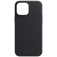 Кожаный чехол Leather Case (AA) with MagSafe для Apple iPhone 13 (6.1'') Чорний (32199)