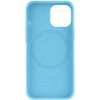 Кожаный чехол Leather Case (AA) with MagSafe для Apple iPhone 13 (6.1'') Блакитний (31807)