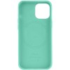Кожаный чехол Leather Case (AA) with MagSafe для Apple iPhone 13 (6.1'') Голубой (31806)