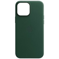 Кожаный чехол Leather Case (AA) with MagSafe для Apple iPhone 13 (6.1'') Хакі (32201)