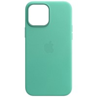 Кожаный чехол Leather Case (AA) with MagSafe для Apple iPhone 13 Pro (6.1'') Блакитний (31824)