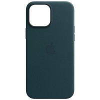 Кожаный чехол Leather Case (AA) with MagSafe для Apple iPhone 13 Pro Max (6.7'') Блакитний (31837)