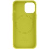 Кожаный чехол Leather Case (AA) with MagSafe для Apple iPhone 12 Pro / 12 (6.1'') Желтый (31829)