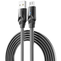 Дата кабель Borofone BU12 Synergy USB to MicroUSB (1.2m) Чорний (31880)