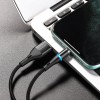 Дата кабель Borofone BU16 Skill magnetic USB to Lightning (1.2m) Черный (31913)