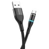 Дата кабель Borofone BU16 Skill magnetic USB to MicroUSB (1.2m) Чорний (31914)