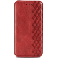 Шкіряний чохол книжка GETMAN Cubic (PU) для Xiaomi Redmi 10C Червоний (33473)