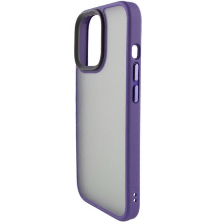 TPU+PC чохол Metal Buttons для Apple iPhone 14 (6.1'') Фиолетовый (32405)