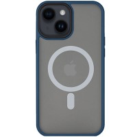 TPU+PC чохол Metal Buttons with MagSafe для Apple iPhone 14 (6.1'') Синий (33491)