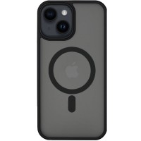 TPU+PC чехол Metal Buttons with MagSafe для Apple iPhone 14 Plus (6.7'') Чорний (32432)