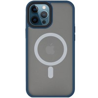 TPU+PC чехол Metal Buttons with MagSafe для Apple iPhone 14 Pro (6.1'') Синій (32433)