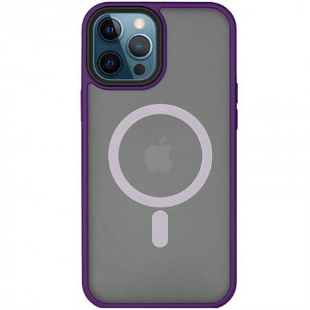 TPU+PC чохол Metal Buttons with MagSafe для Apple iPhone 14 Pro (6.1'') Фіолетовий (33496)