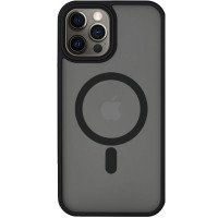 TPU+PC чехол Metal Buttons with MagSafe для Apple iPhone 14 Pro (6.1'') Черный (32434)