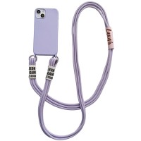 Чохол TPU two straps California для Apple iPhone 13 (6.1'') Сиреневый (33123)