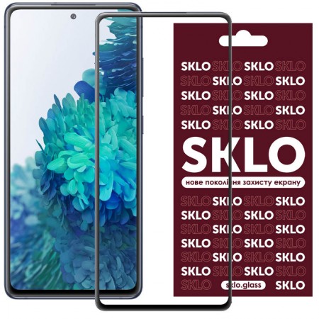 Захисне скло SKLO 3D (full glue) для Samsung Galaxy S21 FE Чорний (33632)