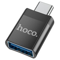 Перехідник Hoco UA17 Type-C Male to USB Female USB3.0  Чорний (33218)
