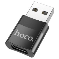 Перехідник Hoco UA17 USB Male to Type-C Female USB2.0 Черный (33219)