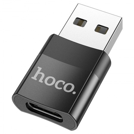 Перехідник Hoco UA17 USB Male to Type-C Female USB2.0 Чорний (33219)