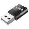 Перехідник Hoco UA17 USB Male to Type-C Female USB2.0 Чорний (33219)