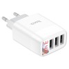 МЗП Hoco C93A Ease charge 3-port digital display charger Білий (33222)