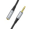 Аудіо кабель Aux Hoco UPA20 (2m) Сірий (37747)