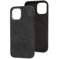 Шкіряний чохол Croco Leather для Apple iPhone 14 (6.1'') Черный (35179)