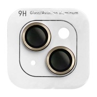 Захисне скло Metal Classic на камеру (в упак.) для Apple iPhone 14 (6.1'') / 14 Plus (6.7'') Золотой (33669)