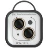 Захисне скло Metal Classic на камеру (в упак.) для Apple iPhone 14 (6.1'') / 14 Plus (6.7'') Золотий (33669)