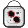 Захисне скло Metal Classic на камеру (в упак.) для Apple iPhone 14 (6.1'') / 14 Plus (6.7'') Красный (33671)