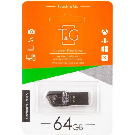 Флеш-драйв 3.0 USB Flash Drive T&G 114 Metal Series 64GB Черный (32986)
