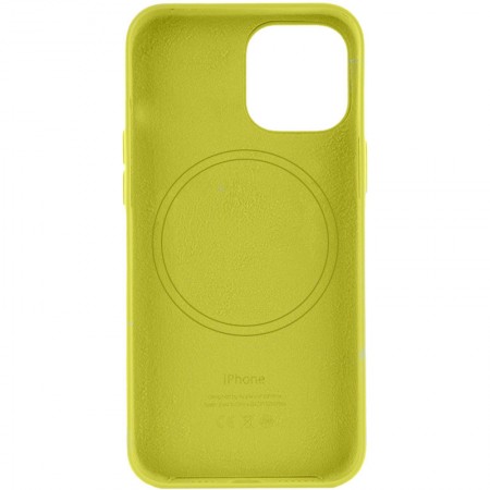 Шкіряний чохол Leather Case (AA) with MagSafe для Apple iPhone 14 (6.1'') Жовтий (34120)