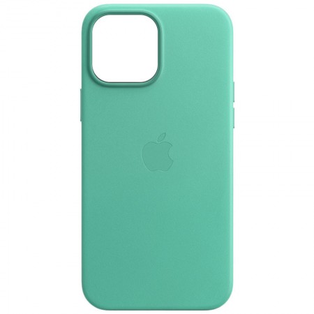 Шкіряний чохол Leather Case (AA) with MagSafe для Apple iPhone 14 (6.1'') Голубой (34115)