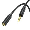 Аудіо кабель Aux Borofone BL12 3.5 audio extension cable Male to Female (1m) Чорний (34237)