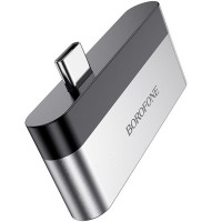 Перехідник Borofone DH2 Type-C to HDMI+USB3.0 Серебристый (34240)