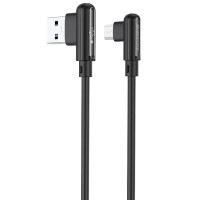 Дата кабель Borofone BX58 Lucky USB to MicroUSB (1m) Черный (34245)