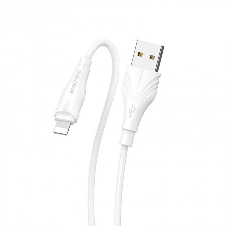 Дата кабель Borofone BX18 Optimal USB to Lightning (3m) Белый (34252)
