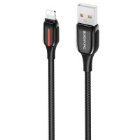 Дата кабель Borofone BU14 Heroic USB to Lightning (1.2m) Чорний (34264)