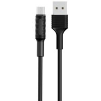 Дата кабель Borofone BX1 EzSync USB to MicroUSB (1m) Чорний (34295)