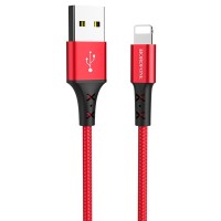 Дата кабель Borofone BX20 Enjoy USB to Lightning (1m) Красный (34298)