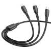 Дата кабель Borofone BX71 USB to 3in1 (1m) Чорний (34317)