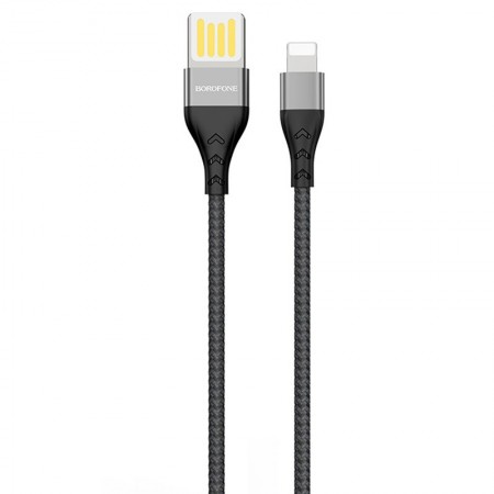 Дата кабель Borofone BU11 Tasteful USB to Lightning (1.2m) Чорний (34322)