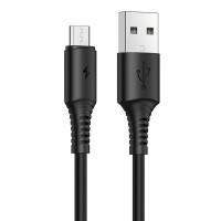 Дата кабель Borofone BX47 Coolway USB to MicroUSB (1m) Черный (34338)