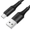 Дата кабель Borofone BX47 Coolway USB to MicroUSB (1m) Чорний (34338)