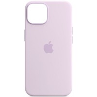Чохол Silicone case (AAA) full with Magsafe для Apple iPhone 14 (6.1'') Бузковий (34423)