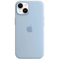 Чохол Silicone case (AAA) full with Magsafe для Apple iPhone 14 (6.1'') Блакитний (37760)