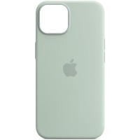 Чохол Silicone case (AAA) full with Magsafe для Apple iPhone 14 (6.1'') Бірюзовий (34420)