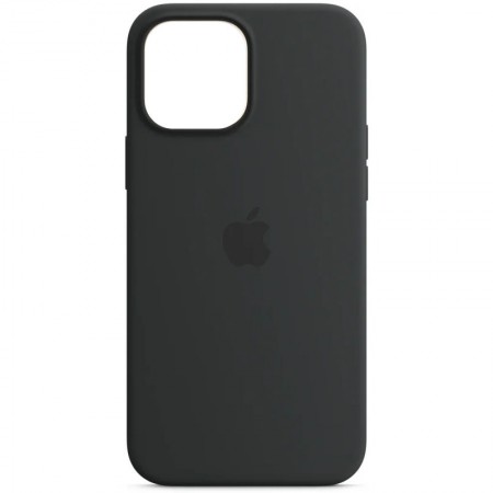 Чохол Silicone case (AAA) full with Magsafe для Apple iPhone 14 (6.1'') Чорний (34425)