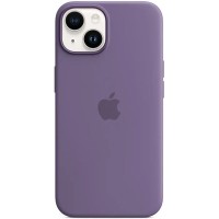Чохол Silicone case (AAA) full with Magsafe для Apple iPhone 14 (6.1'') Фіолетовий (37762)