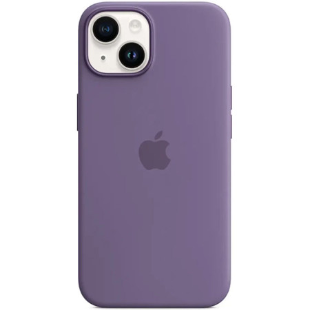 Чохол Silicone case (AAA) full with Magsafe для Apple iPhone 14 (6.1'') Фіолетовий (37762)