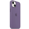 Чохол Silicone case (AAA) full with Magsafe для Apple iPhone 14 (6.1'') Фиолетовый (37762)